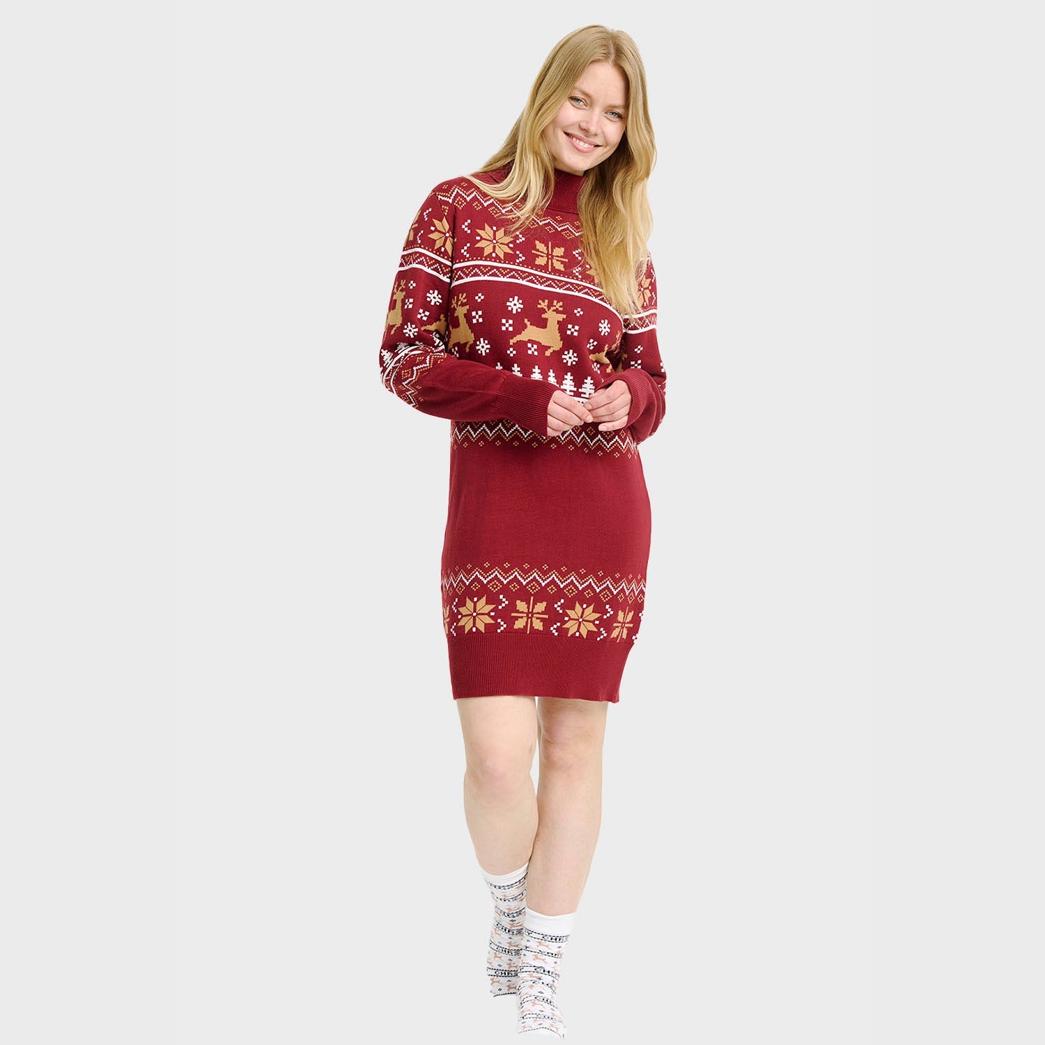 Julekjole med turtleneck – Dame
